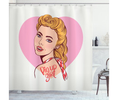 Smiling Blonde Girl Shower Curtain