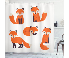 Simple Style Cartoon Animals Shower Curtain