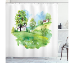 Rural Life in the Nature Shower Curtain