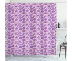 Turtle Shell Sea Animals Shower Curtain