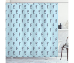 Tropical Aquatic Theme Shower Curtain