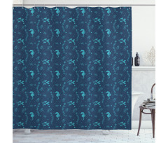 Goldfish Seahorse Shower Curtain