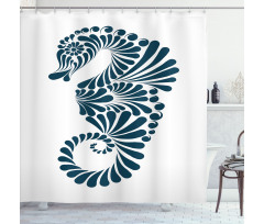 Abstract Curvy Form Shower Curtain