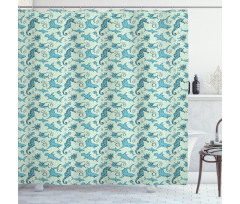 Cartoon Octopus Shower Curtain