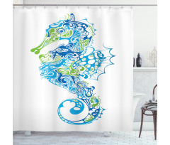 Curvy and Wavy Forms Shower Curtain