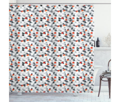 Hexagons and Cubes Shower Curtain