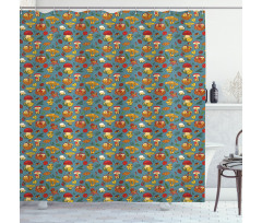 Champignon and Porcini Shower Curtain