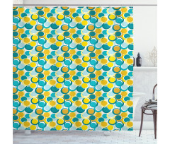 Nested Circle and Dot Shower Curtain