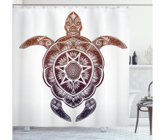 Ornate Mandala Motif Shower Curtain