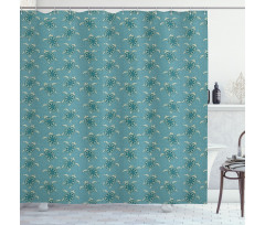 Floating Animals Flowers Shower Curtain