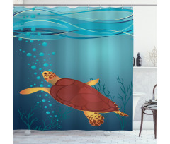 Underwater Composition Shower Curtain