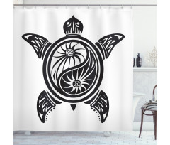Ornamental Yin and Yang Shower Curtain