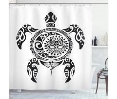 Hawaiian Maori Animal Shower Curtain