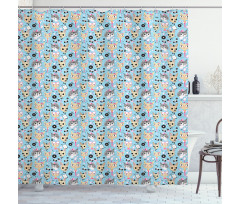 Hipster Animals Bow Tie Shower Curtain