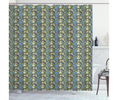 Bindweed Blooms Shower Curtain