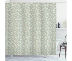 Pastel Gourd Field Pattern Shower Curtain