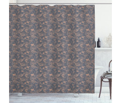 Abstract Grapevine Leaves Shower Curtain