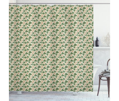 Vineyard Pattern Grapes Shower Curtain