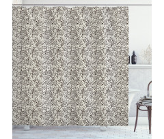 Bulky Leaves Shower Curtain