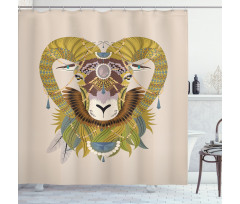 Animal Head Shower Curtain