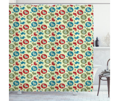 Pine Tree Ram Shower Curtain