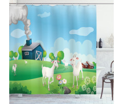 Pleasant Farm Life Shower Curtain