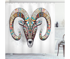 Colorful Totem Head Shower Curtain