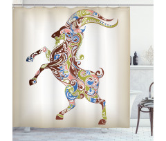 Reared up Grandioso Goat Shower Curtain