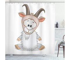 Baby Ibex Cheerful Mood Shower Curtain