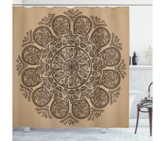 Flower Leaves Stems Shower Curtain