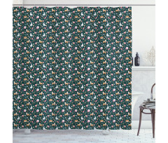 Woodland Nature Pattern Shower Curtain