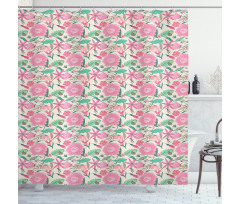 Vintage Nature in Bloom Shower Curtain