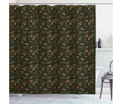 Cones Fir Needles Leaves Shower Curtain