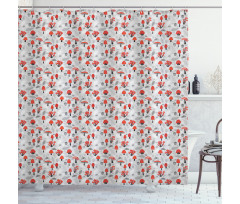 Sketch Woodland Design Shower Curtain