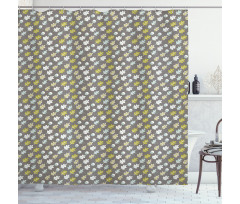 Simplistic Flat Art Flora Shower Curtain