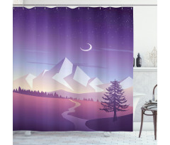 Mountain Scenery Shower Curtain