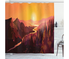 Forest Idyllic Morning Shower Curtain