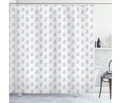 Meadow Herbs Pattern Shower Curtain