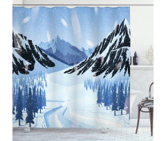Snowy Highlands Shower Curtain