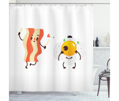 Funny Cartoon Characters Shower Curtain