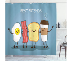 Morning Best Friends Shower Curtain