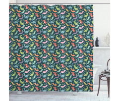 Colorful Jungle Shower Curtain