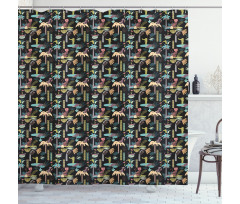 Tropical Island Nature Shower Curtain
