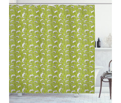 Funny Chameleon Shower Curtain