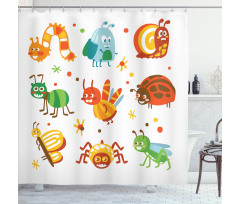 Butterfly Spider Bug Shower Curtain