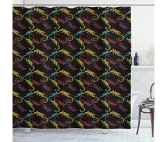 Reptiles Composition Shower Curtain