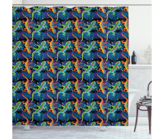 Exotic Flora and Fauna Shower Curtain