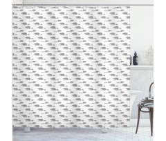 Grey Mother Child Shower Curtain