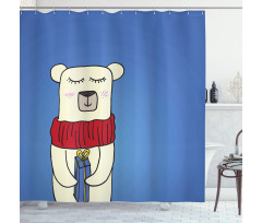Merry Xmas Cartoon Shower Curtain