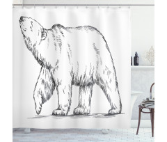Sketch Nordic Animal Shower Curtain